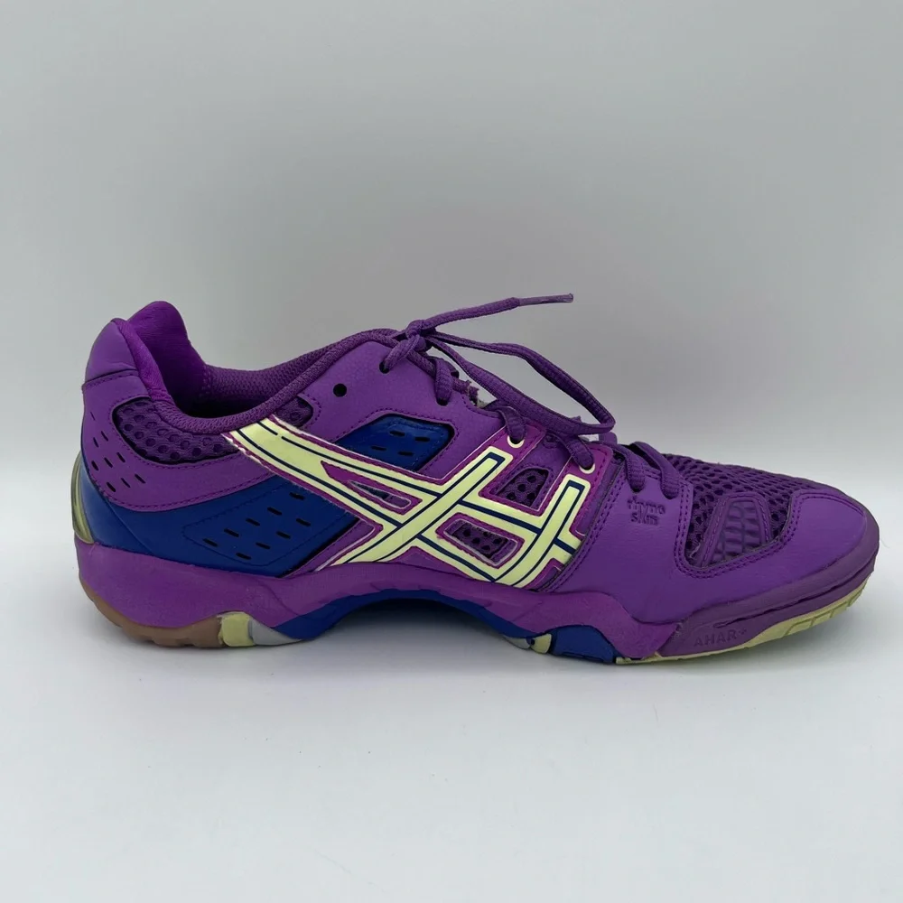 Asics Gel-Blast 5 Purple‎ Blue Lime Indoor Court Shoes E358Y Womens Sneakers